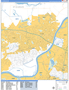 St. Charles  Wall Map Basic Style